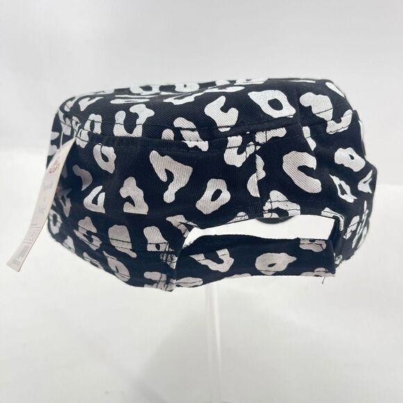 Crown Hat Womens military cadet Baseball Cap Black White Embroidered Cowgirl bli - Picture 8 of 13